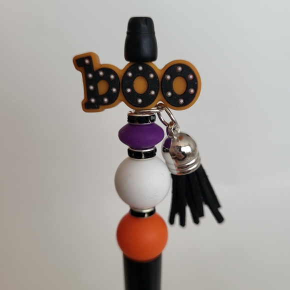 Beaded Pen Jason Voorhees Boo Ghost Pumpkin Halloween Scary - Picture 3 of 5